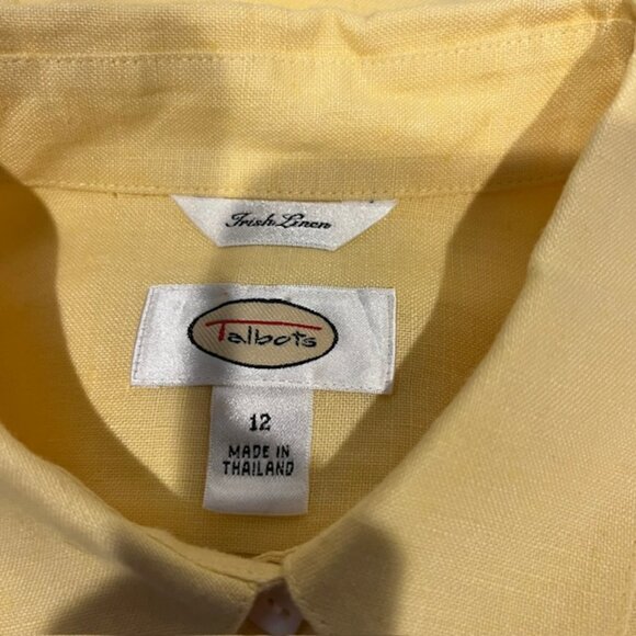Talbots Light Yellow Button Down Blouse - Picture 8 of 8
